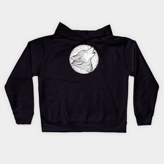 Wolf Moon Kids Hoodie by Buy Custom Things